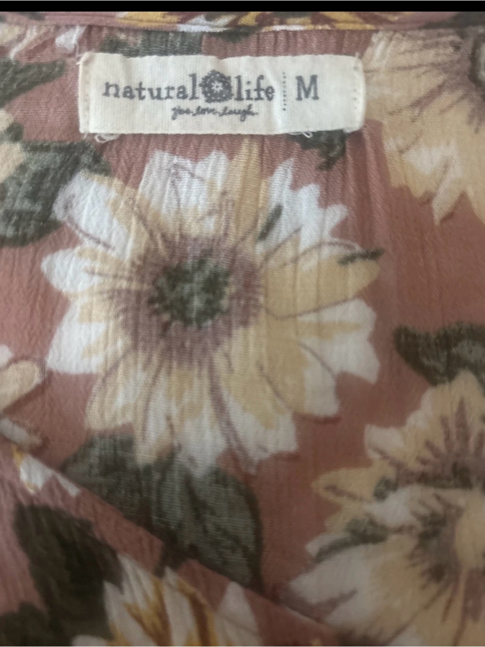 NATURAL LIFE Mauve Floral Sunflower Bell-Sleeve Maxi Dress - Picture 4 of 4